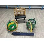 2 garden hoses, camping chair and others