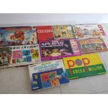 8 boxed vintage board games includes reach for the summit, Turno, the mad game, early version of the