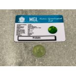 34.20cts Round Cabochon green stone with certificate