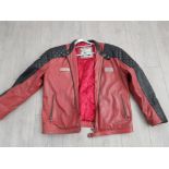 Joe Browns classic heritage denim motorbike jacket size XL uk 45