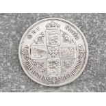 Victoria gothic silver florin coin, 1851-1887, very good condition