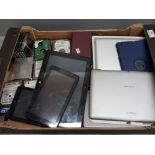 Box of spare parts includes apple ipads, Nintendo DS etc