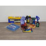 Hella comet 550 light system for car along with various cleaning products and car polish set of jump