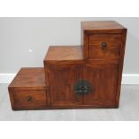Oriental style Mango wood 3 step storage chest
