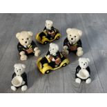 Ringtons Bear money boxes x4 and 2 x Ringtons Bear eggcups