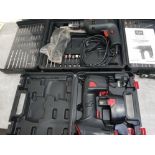 500 Watt hammer drill together with a pro air compressor both in original cases