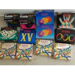 Crate of mixed Rubix games, 1 to 4 complete Tangle set, Magic, Dice etc most majority made by