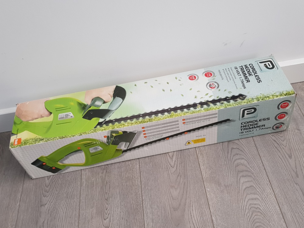 Performance Cordless Hedge Trimmer, boxed