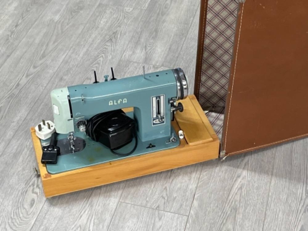 Alfa electric sewing machine in case