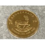 22ct gold 1979 1oz Krugerrand coin