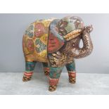 Large ceramic hand painted elephant