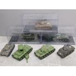 Box of military tanks of which 3 come in nice protective displays