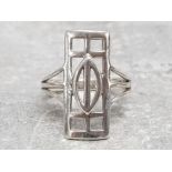 Silver rennie Mcintosh design ring, 3.8g size P