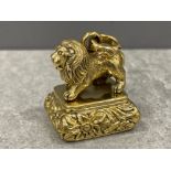 Novelty Document seal mounted with Lion figure