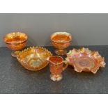 5 pieces of Lustre ware