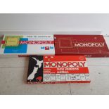 3 boxed vintage monopoly boardgames, Portugal, Spain and New Zealand editions, all in excellent