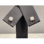 9ct gold Diamond solitaire studs