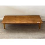 Teak coffee table 138cm x 47cm x 30cms