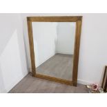 Large gilt framed bevelled edge hall mirror 141x110cm