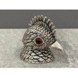 Silver plated inkwell in the form of a Waterbird