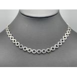 Ladies Silver circle Collerette necklace 28.4g