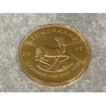 22ct gold 1975 Krugerrand coin