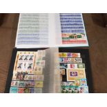 2 albums of miscellaneous postage stamps, novelty, victoria head plus other commemorative stamps