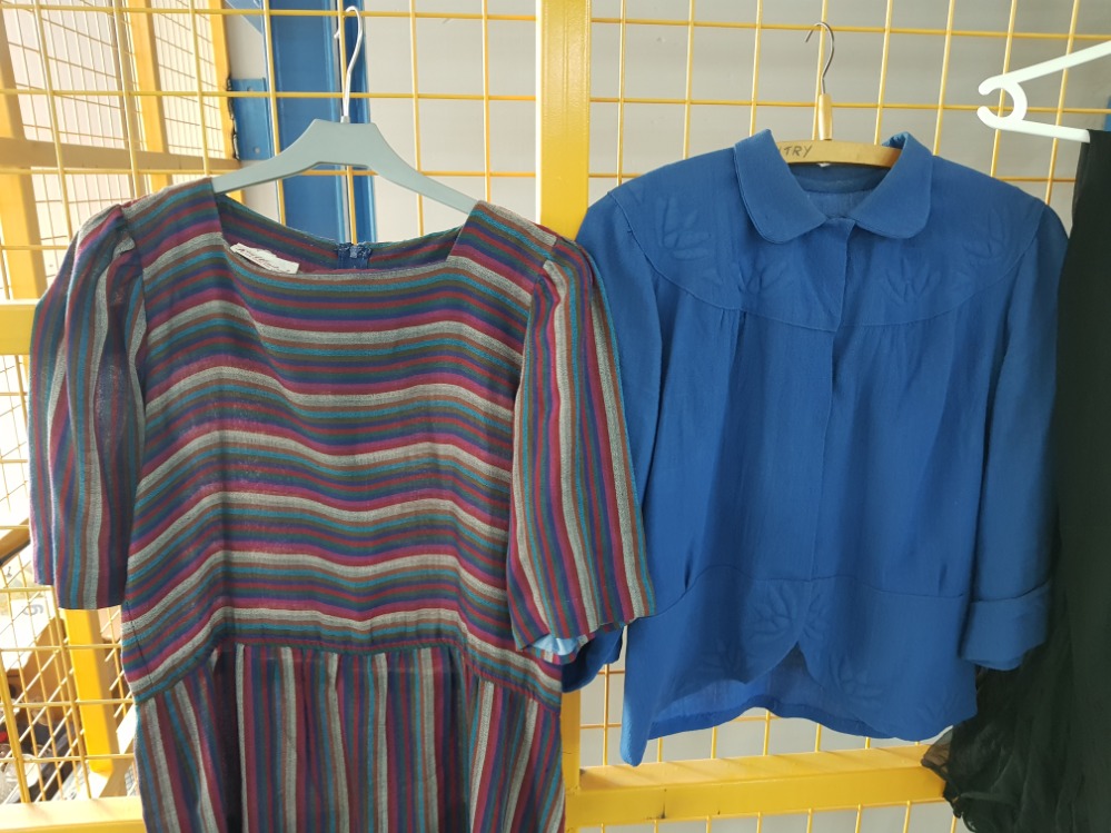 7 pieces of vintage clothing including 1940s blue jacket, Kay Windsor, fenwick, 80s clothing, - Bild 3 aus 3