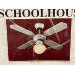 36” silver schoolhouse Fan still boxed