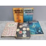 4 James Bond books by author Ian Fleming inc first edition Thunderball together with first edition