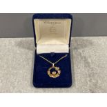 9ct gold Claddagh pendant and chain