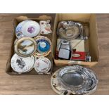 2 boxes of mixed plates Noritake, Royal Albert etc also includes Royal Worcester cup and Saucer plus