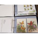 2 complete Alderney wildlife first day cover collections, vintage