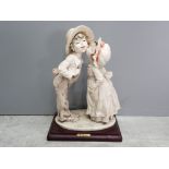 Giuseppe Armani capodimonte girl kissing boy, made in florence dated 1982, very good condition