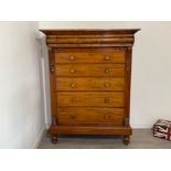 Stunning example Scotch chest of 5 drawers with beautiful design. 136cm x 177cm x 62cms