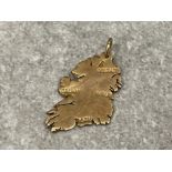 9ct gold Map of Ireland pendant 2.4g