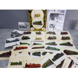 Railway memorabilia, large Quantity of collectors cards railway locomotives with album
