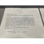 Noel Currer-Briggs signed letter. He was a code breaker and intelligence Corps