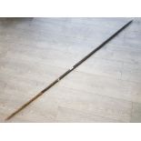 African Sambura turkana masa throwing spear, tip missing 66"