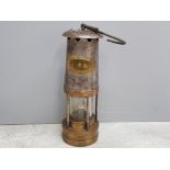 E.Thomas and Williams brass and metal miners lamp, makers Aberdare