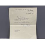 Signed letter from Airey Neave OBE on House of Commons dated 13/22/1966