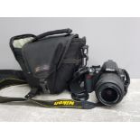 Nikon D3100 digital SLR camera with carry bag