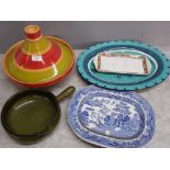 Lakeland Tagine redware pan plus 2 serving plates etc