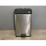 Seville classic foot peddle bin brushed steel