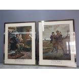 A pair of chromolithographs by Ralph Hedley 'Geordie and the Bairn' and 'Going Home' 57 x 43cm