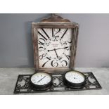 Contemporary hanging wall clock the new era Paris together with a quartz 2 section hanging clock and