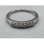 Ladies 18ct white gold seven stone diamond ring. Comprising 7 round brilliant cut diamonds with claw