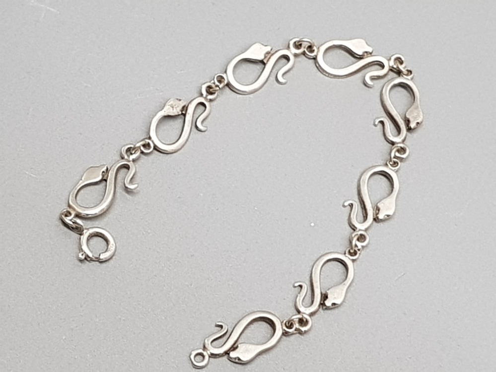 Silver snake link bracelet l, 7g