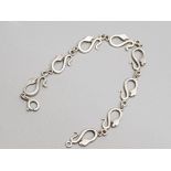 Silver snake link bracelet l, 7g