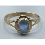 Ladies 9ct gold Opal ring. Size L1/2